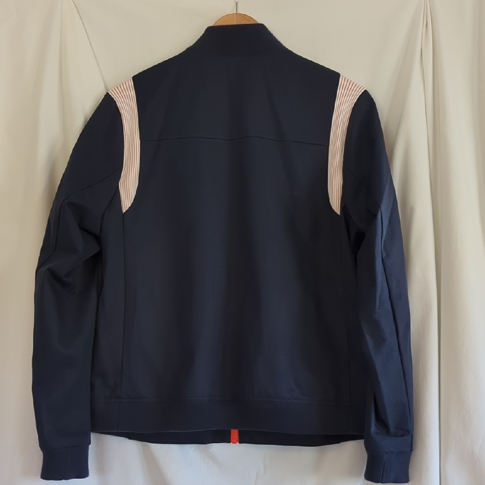 Nike Navy and Orange Chicago Bears Full-Zip Bomber Jacket - Picture 4 of 8